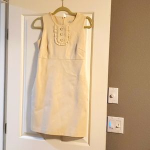 Banana Republic cream stretch dress